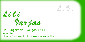 lili varjas business card